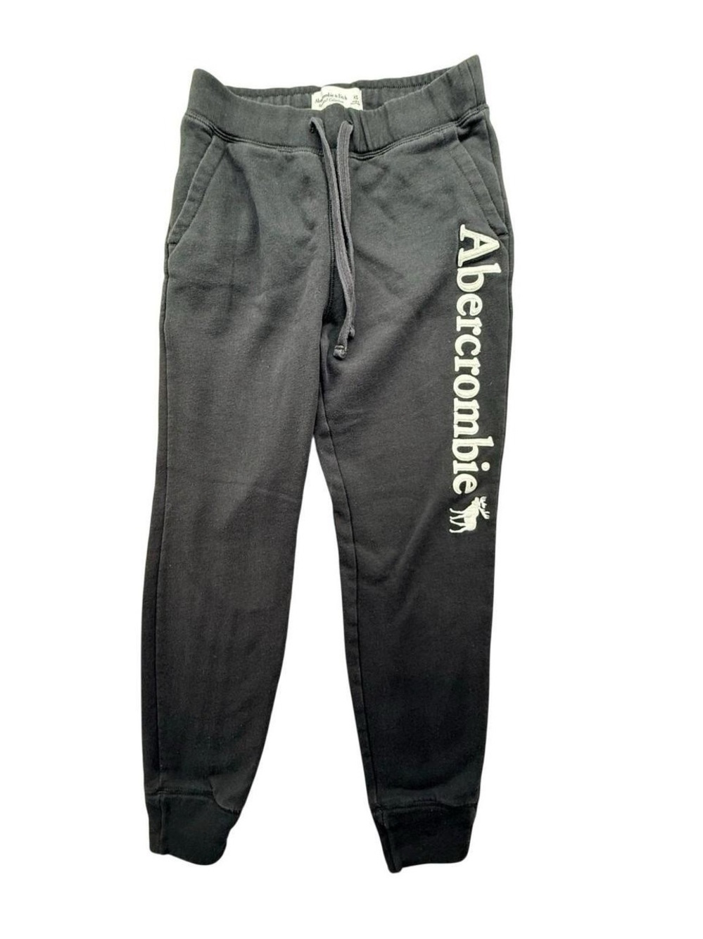 Abercrombie & Fitch grey Jogger Sweatpants with White Logo